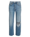 RE/DONE HIGH-RISE STOVE PIPE JEANS,060089303942