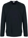 James Perse Round Neck Jumper In Blue