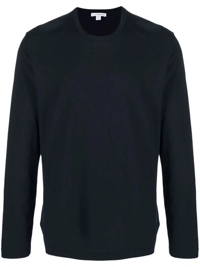 James Perse Round Neck Jumper In Blue