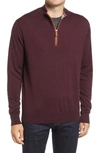 Peter Millar Crown Regular Fit Quarter Zip Pullover In Cinnamon
