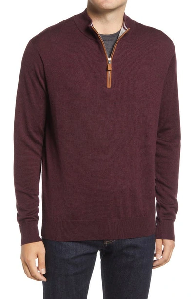 Peter Millar Crown Regular Fit Quarter Zip Pullover In Cinnamon