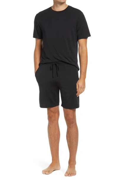 Eberjey Henry Jersey Knit Short Pyjamas In Black