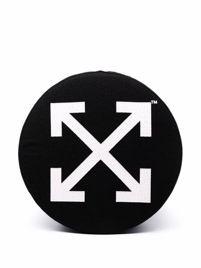 Off-white Arrow Logo Stool In Schwarz