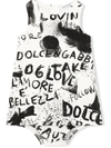DOLCE & GABBANA SLEEVELESS GRAFFITI-PRINT DRESS