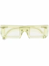 Jacquemus Les Lunettes Soleil Rectangle-frame Sunglasses In Red