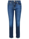 7 FOR ALL MANKIND BLUE COTTON ROXANNE ANKLE JEANS