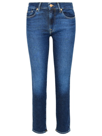 7 For All Mankind Dojo Low Rise Wide Leg Jeans In Bryant In Blue