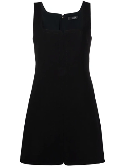 Versace Sleeveless Mini Dress In Black