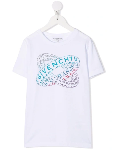 Givenchy Kids' Infinity-ring Logo-print T-shirt In White