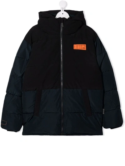 Molo Kids' Logo-patch Coat In Black