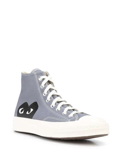 Comme Des Garçons Converse High Top Sneakers In Grey