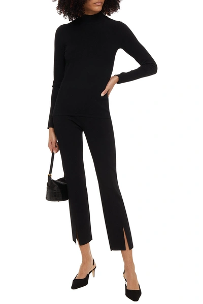 Autumn Cashmere Cutout Knitted Turtleneck Sweater In Black