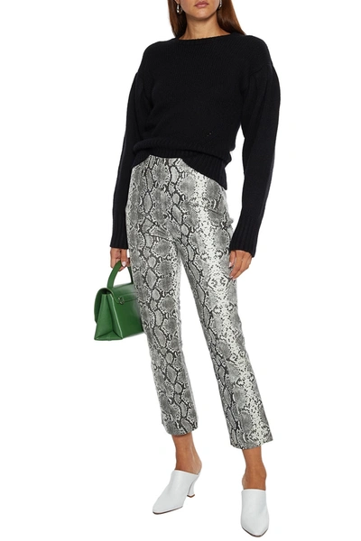 Autumn Cashmere Brushed Knitted Sweater In Black