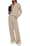 Chinti & Parker Mélange Wool And Cashmere-blend Wide-leg Pants In Beige