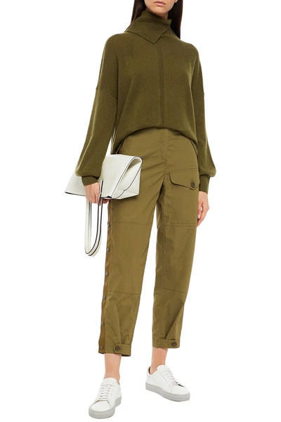Charli Cashmere Jumper In Army Green