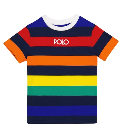 Polo Ralph Lauren Kids' Striped Cotton Jersey T-shirt In Multicoloured