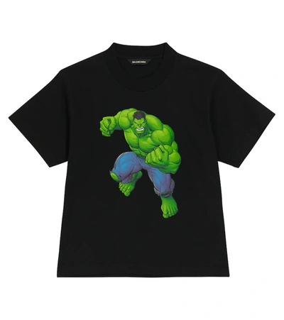 Balenciaga Kids' Black Hulk Vintage T-shirt