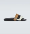 Burberry Logo Furley Rubber Slide Sandals In Multicoloured
