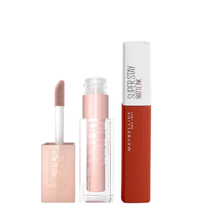 Maybelline Lifter Gloss And Superstay Matte Ink Lipstick Bundle (various Shades) In 140 Groundbreaker