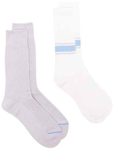 Anonymous Ism Set Of Two Socks In White