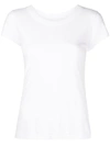 L Agence Cory Scoop Neck Tee In White