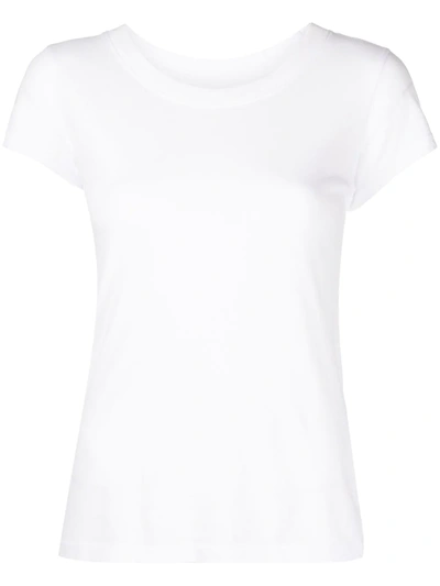L Agence Crew-neck T-shirt In White