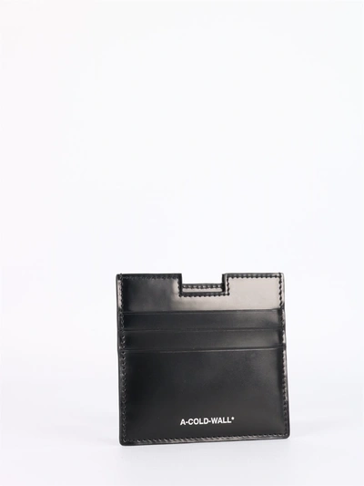 A-cold-wall* Black Leather Card Holder