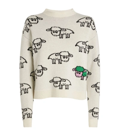Natasha Zinko Wool-cashmere Sheep Sweater In White