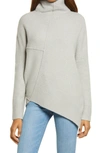 Allsaints Lock Roll Neck Wool Blend Sweater In Sage Green