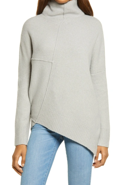 Allsaints Lock Roll Neck Wool Blend Sweater In Sage Green