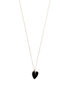 Ginette Ny 18kt Yellow Gold Angèle Mini Onyx Heart Chain Necklace In Gold