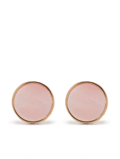 Ginette Ny 18kt Yellow Gold Ever Pink Mother-of-pearl Stud Earrings