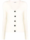 JIL SANDER BUTTON-UP KNITTED CARDIGAN