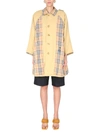 1/off Womens Beige Check Upcycled Contrast-panel Cotton-blend Trench Coat S/m In Multicolour