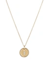 David Yurman Initial I Pendant Necklace In Gold