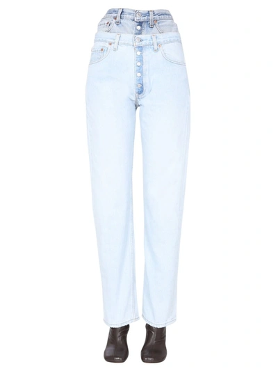 1/off Double Waisted Jeans Unisex In Denim
