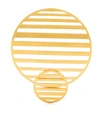 HSU JEWELLERY FLOWING PATTERN DOUBLE CIRCLE GOLD EARRINGS