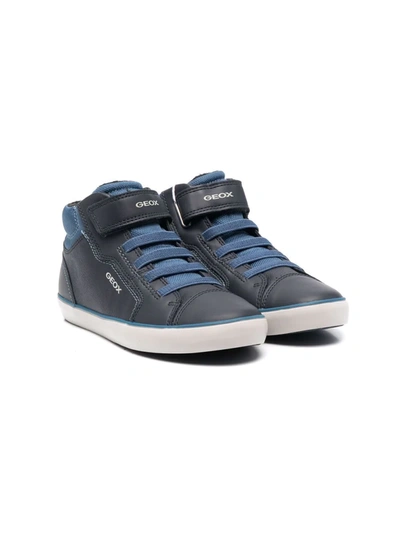 Geox Kids' Gisli High-top Trainers In Blue