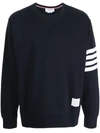 Thom Browne 4-bar Stripe Sweatshirt In Blue