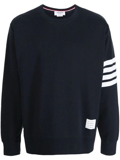 Thom Browne 4-bar Stripe Sweatshirt In Blue