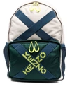 Kenzo Men's Multi-strap Logo Backpack In Neutrals