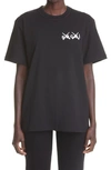 SACAI X KAWS GRAFFITI TAG EMBROIDERED T-SHIRT,21-0285S