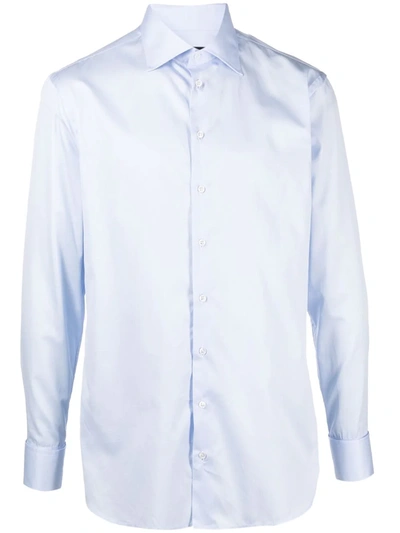 Giorgio Armani Slim-cut Shirt In Blau