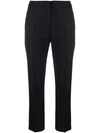 Alexander Mcqueen High-waisted Black Wool Palazzo Pants In Black
