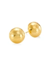 NEST WOMEN'S 22K GOLDPLATED HAMMERED DOME STUD EARRINGS,400014917930