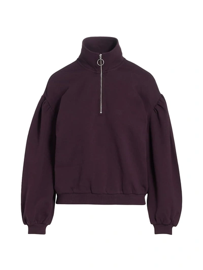 Cami Nyc Margaret French Cotton-terry Sweatshirt In Boysenberry