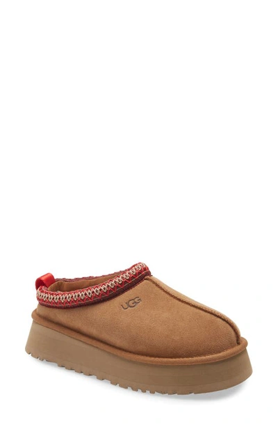 Ugg 40mm Tazz Shearling Platform Loafers In Brown