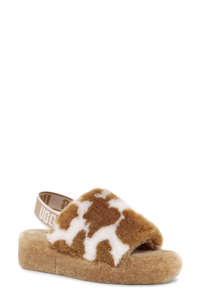 Ugg (r) Fluff Yeah Genuine Shearling Slingback Sandal In Mesa / Sand