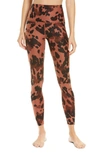 Beyond Yoga Space Dye Printed Caught In The Midi High Waisted Leggings In Copper Cow