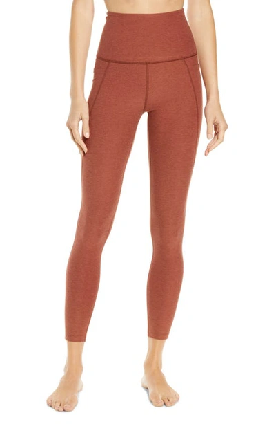 Beyond Yoga Beyond Space Dye High Waist Pocket Leggings In Copper Hea